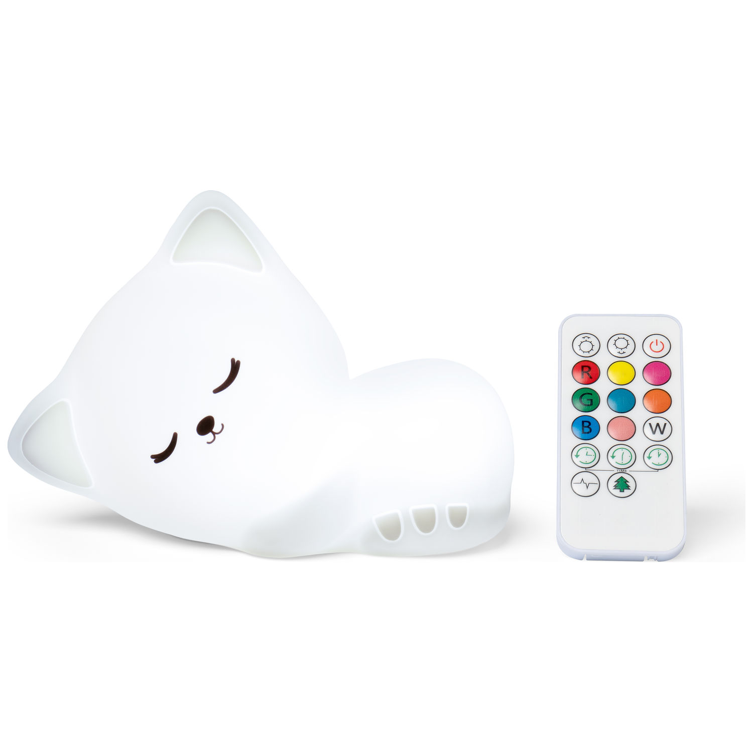 Veilleuse tactile en silicone Chat Stella avec télécommande (Little L) - Image 3