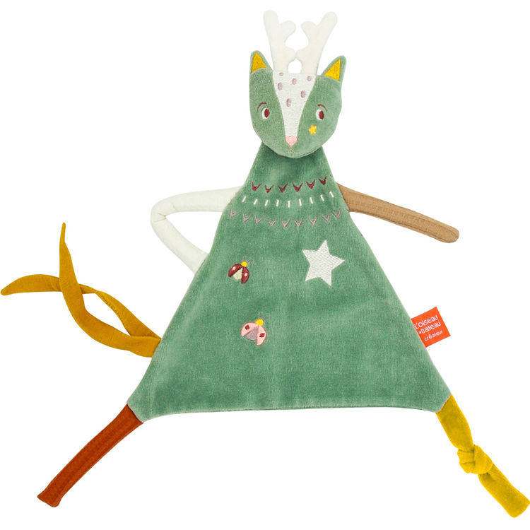 Doudou Z'anepasperdre daim vert (personnalisable) (L'oiseau bateau) - Couverture