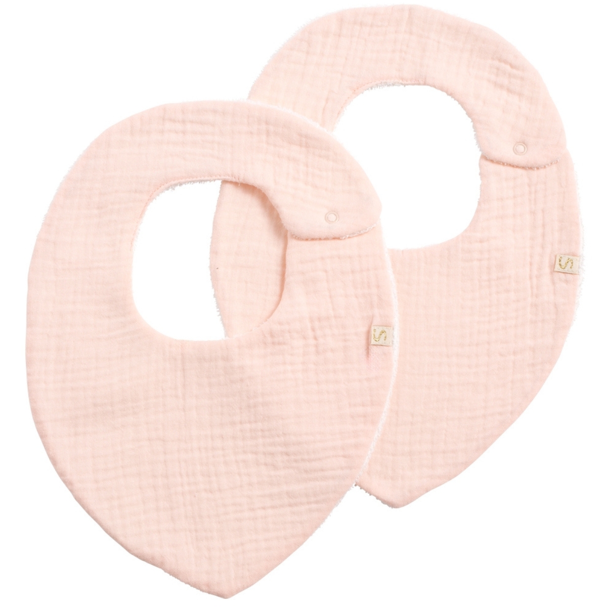 Lot de 2 bavoirs en double gaze de coton Pétale (Sauthon) - Couverture