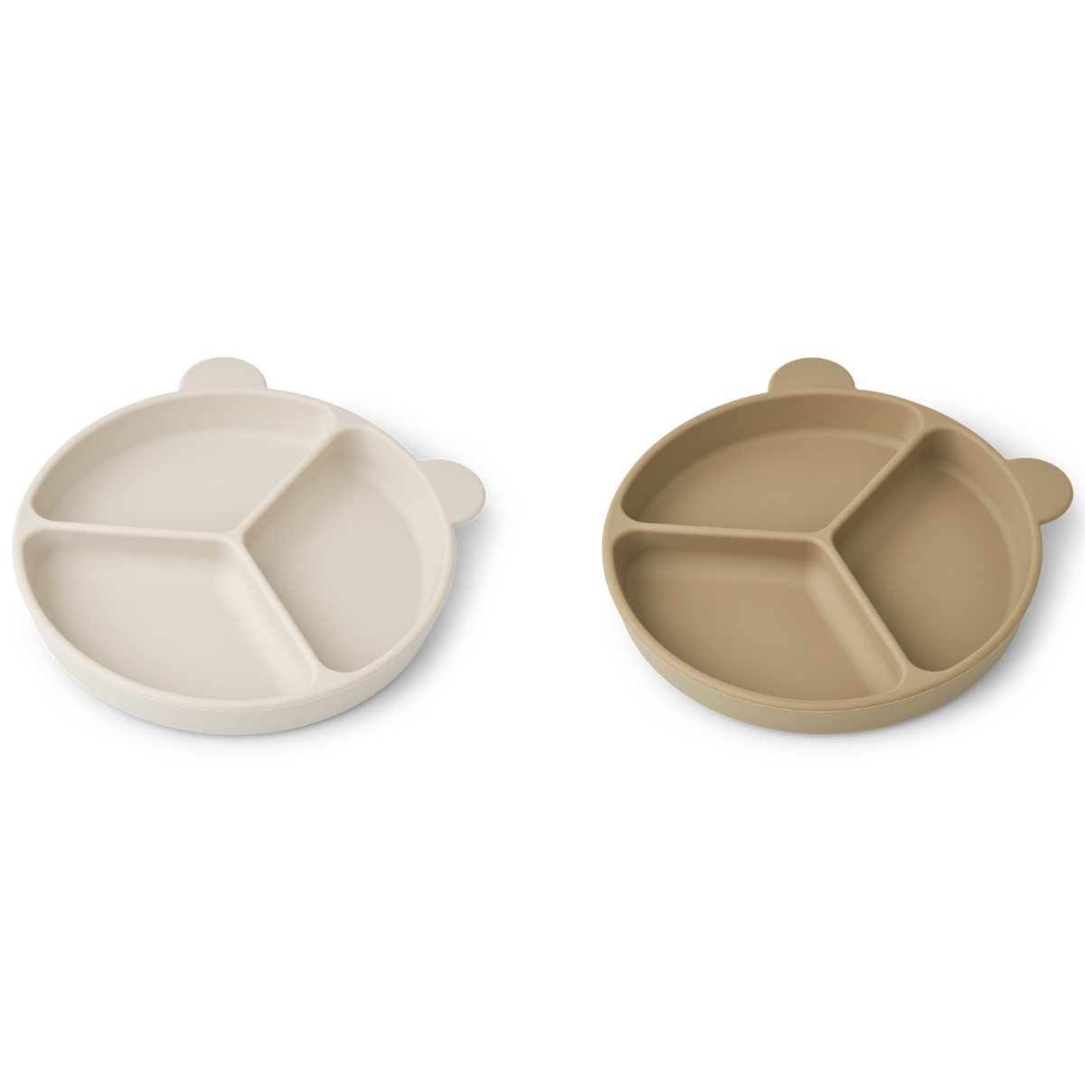 Lot de 2 assiettes à compartiments ventouse Stacy Sandy-Oat (Liewood) - Image 2