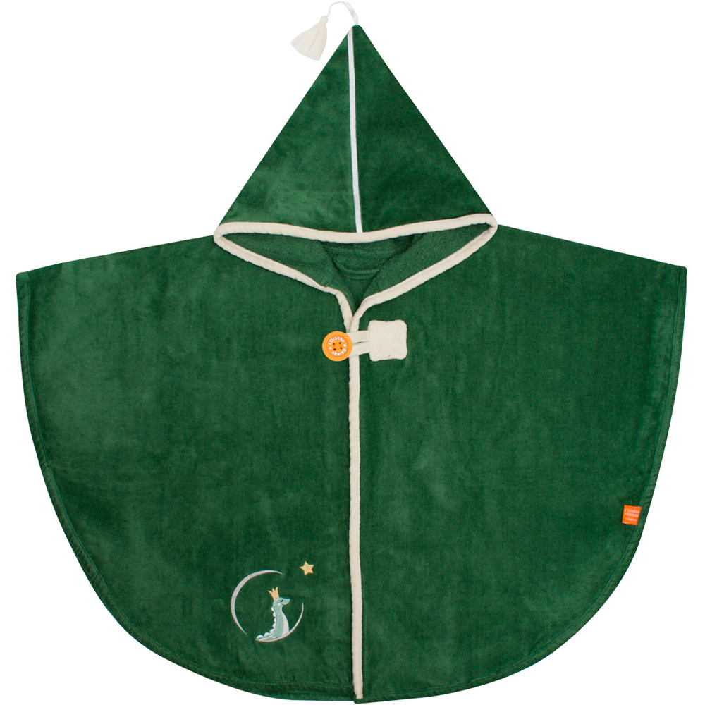 L'oiseau bateau - Cape de bain dino vert forêt (0-5 ans)