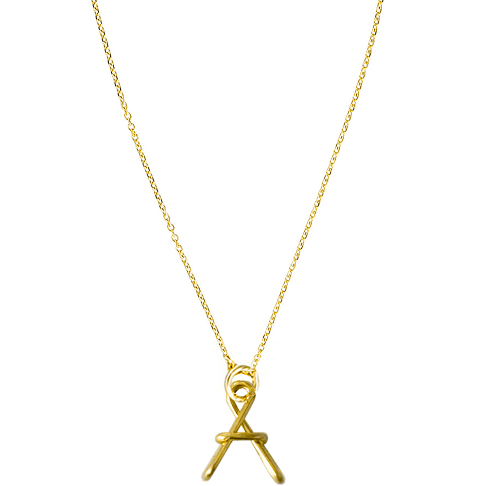 Padam Padam - Collier chaîne La petite majuscule goldfilled jaune (personnalisable)