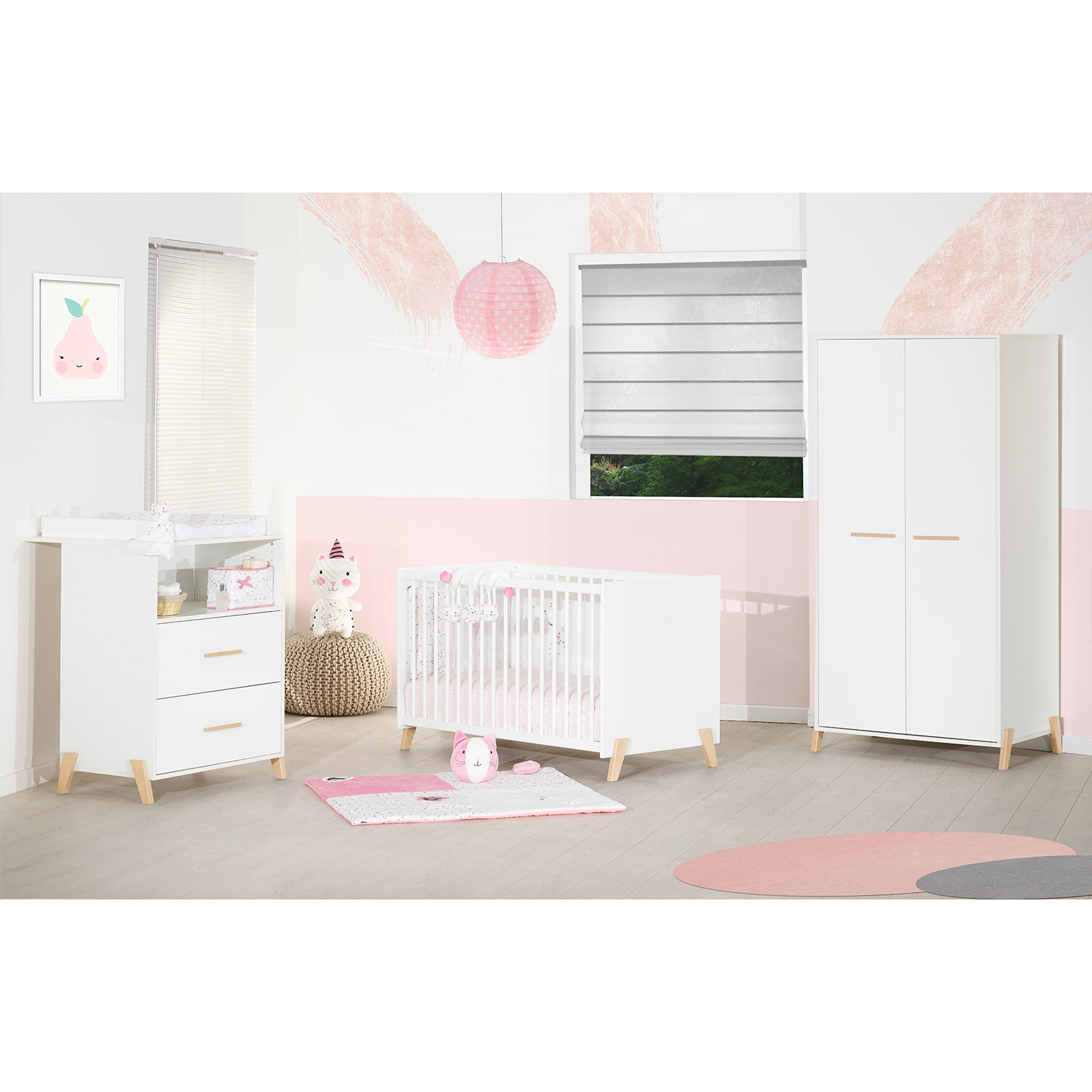 Lit à barreaux Joy naturel (60 x 120 cm) (Baby Price) - Image 2