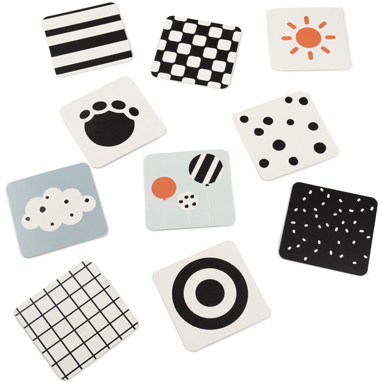 Done by deer - Cartes aux motifs contrastés lot de 10 Elphee