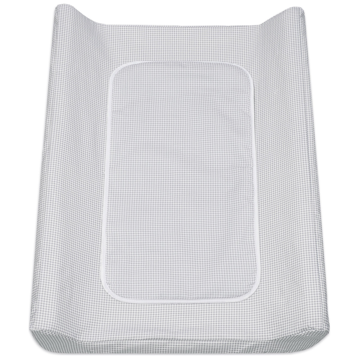 Matelas à langer avec housse Little Bloom Vichy Gris