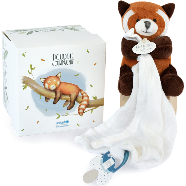 Doudou attache sucette Panda roux (Doudou Et Compagnie) - Couverture