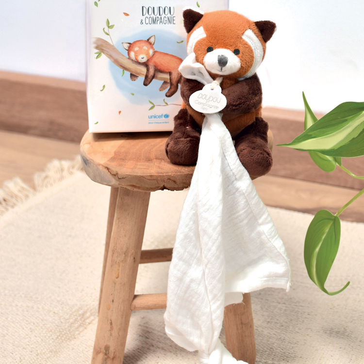 Doudou attache sucette Panda roux (Doudou Et Compagnie) - Image 1