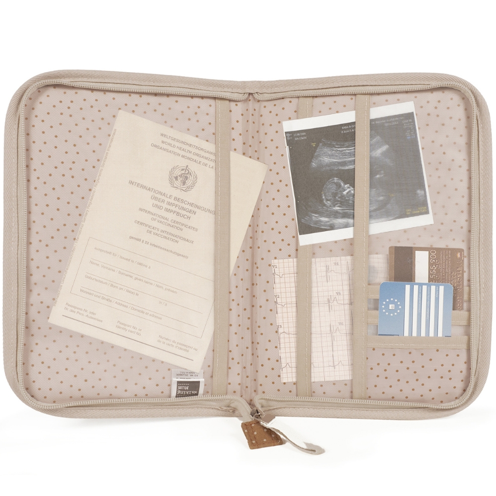 Walking Mum - Protège carnet de santé à pois Poppy Cannelle