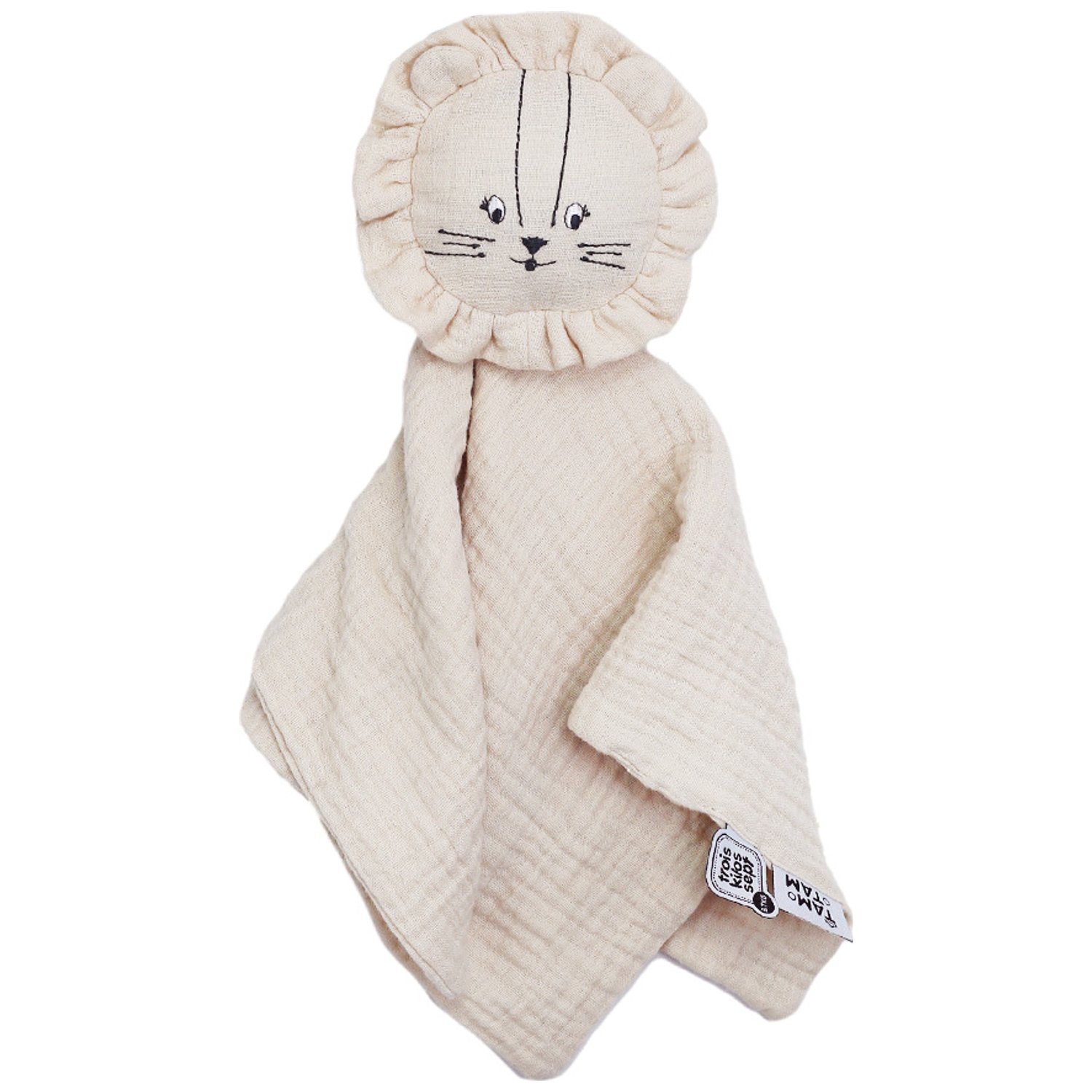 Doudou plat Tam Tam Lion Sable (Trois Kilos Sept) - Couverture