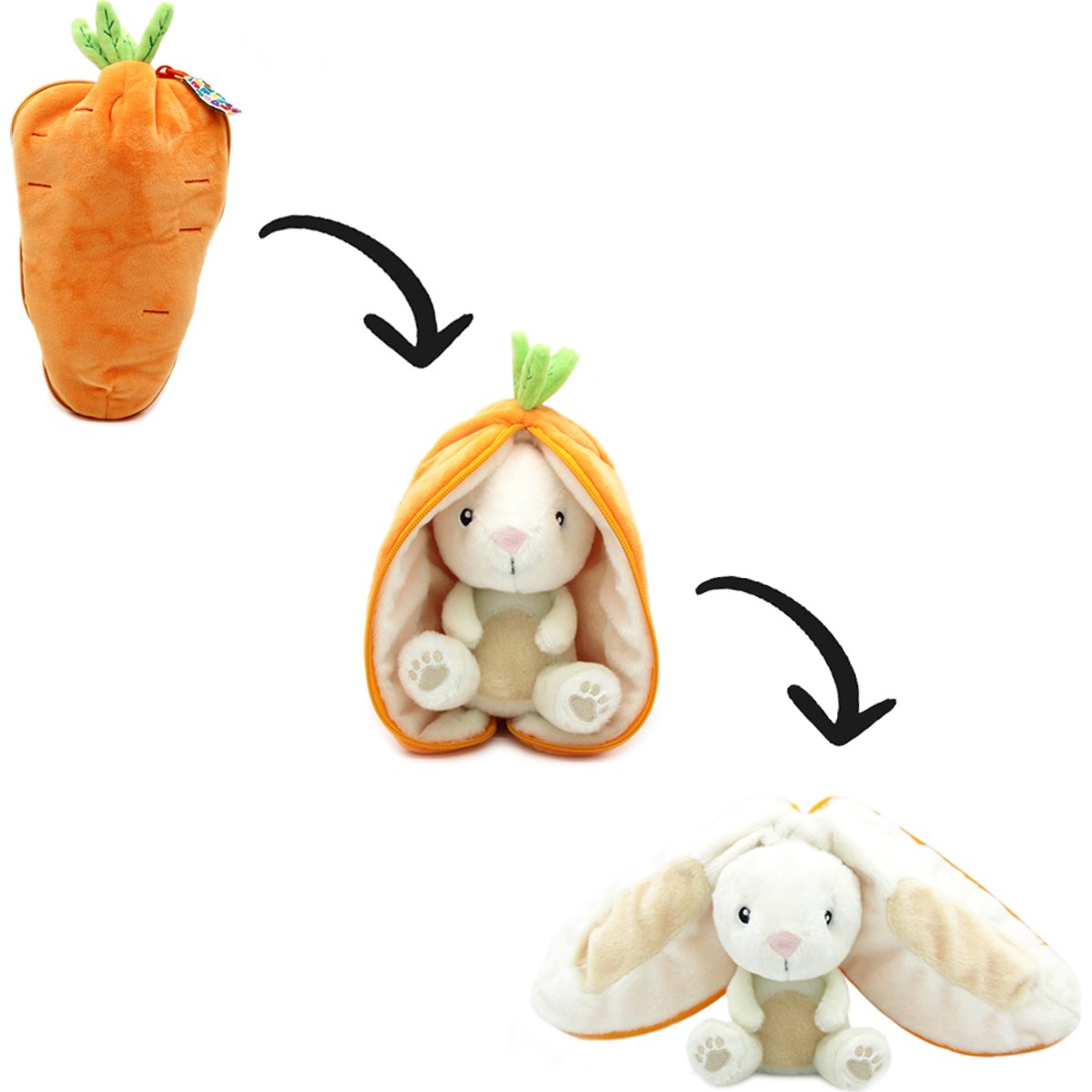 Peluche Les Flipetz Gadget le lapin-carotte (Les Déglingos) - Image 9