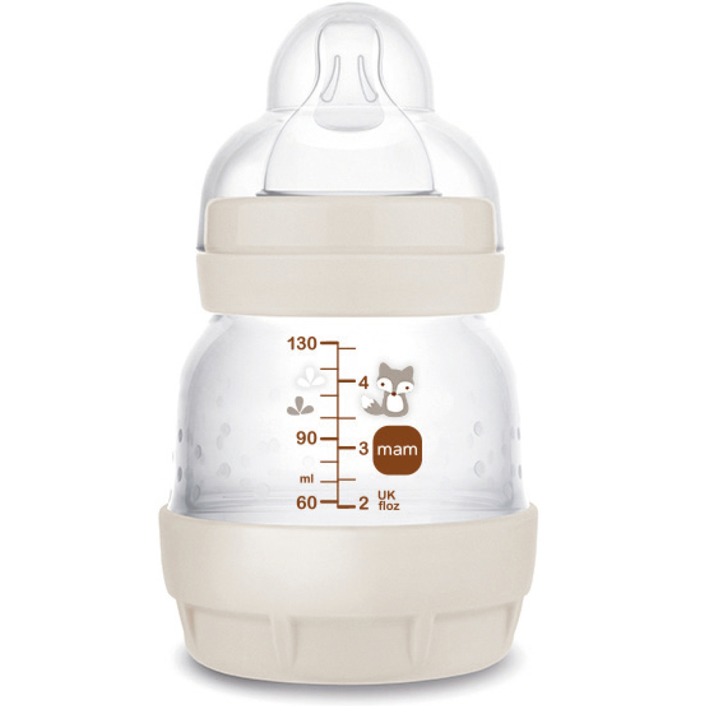 Mam - Biberon Easy Start nouveau-né - 130ml - Sable - Tétine débit 0