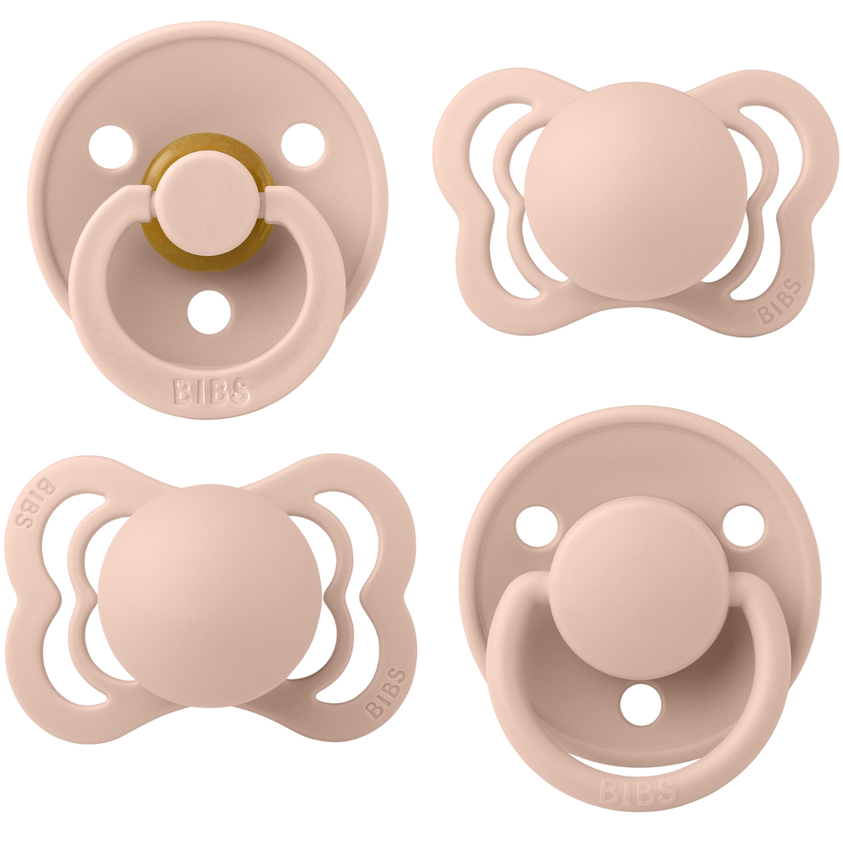 Coffret de 4 sucettes Try It Blush (0-6 mois) (Bibs) - Image 1