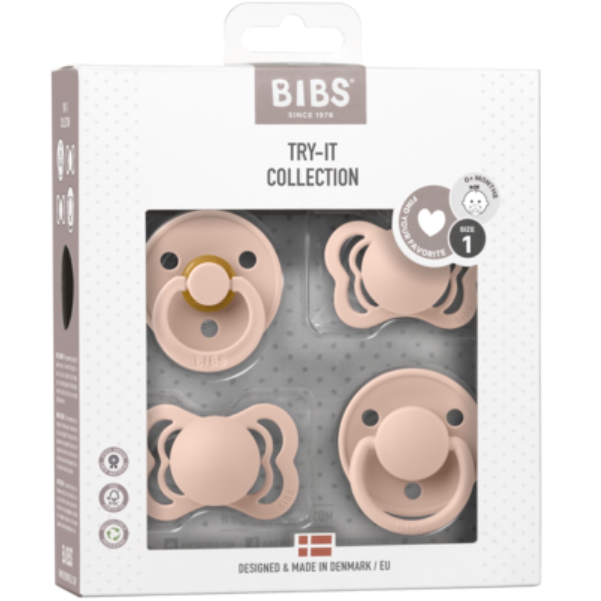 Coffret de 4 sucettes Try It Blush (0-6 mois) (Bibs) - Image 4