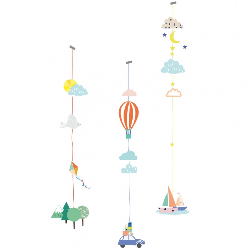 Stickers guirlande balade (3 stickers 50 x 8 cm) (Mimi'lou) - Image 1