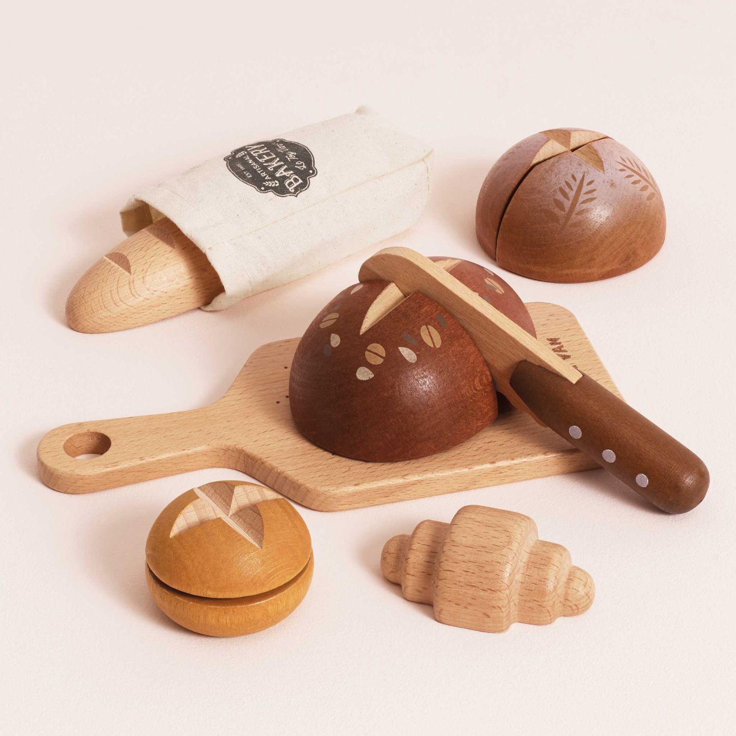 Ensemble de baguette et pains artisanaux en bois FSC (Le Toy Van) - Image 1