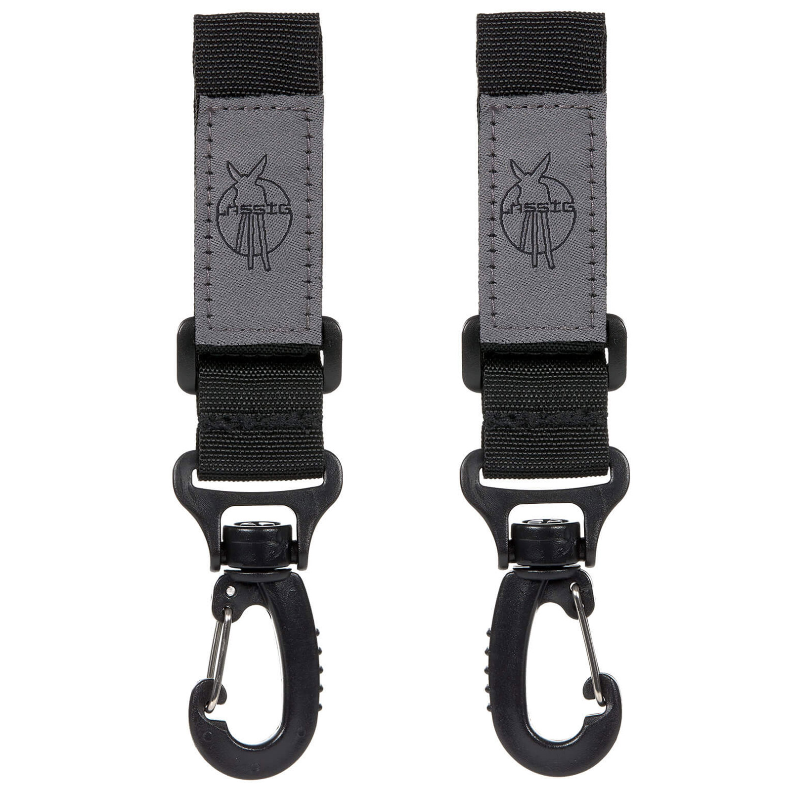 Crochets attache poussette noir (Lassig) - Image 1