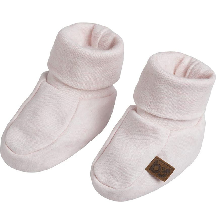 Chaussons bébé en coton bio Melange rose clair (0-3 mois) (Baby's Only) - Image 1