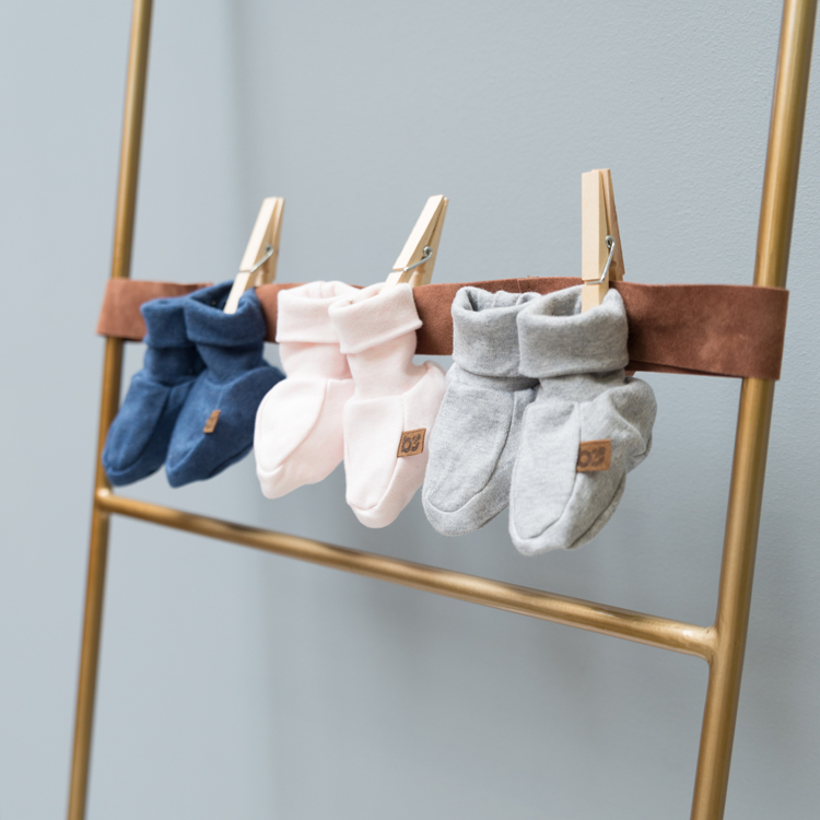 Chaussons bébé en coton bio Melange rose clair (0-3 mois) (Baby's Only) - Image 3