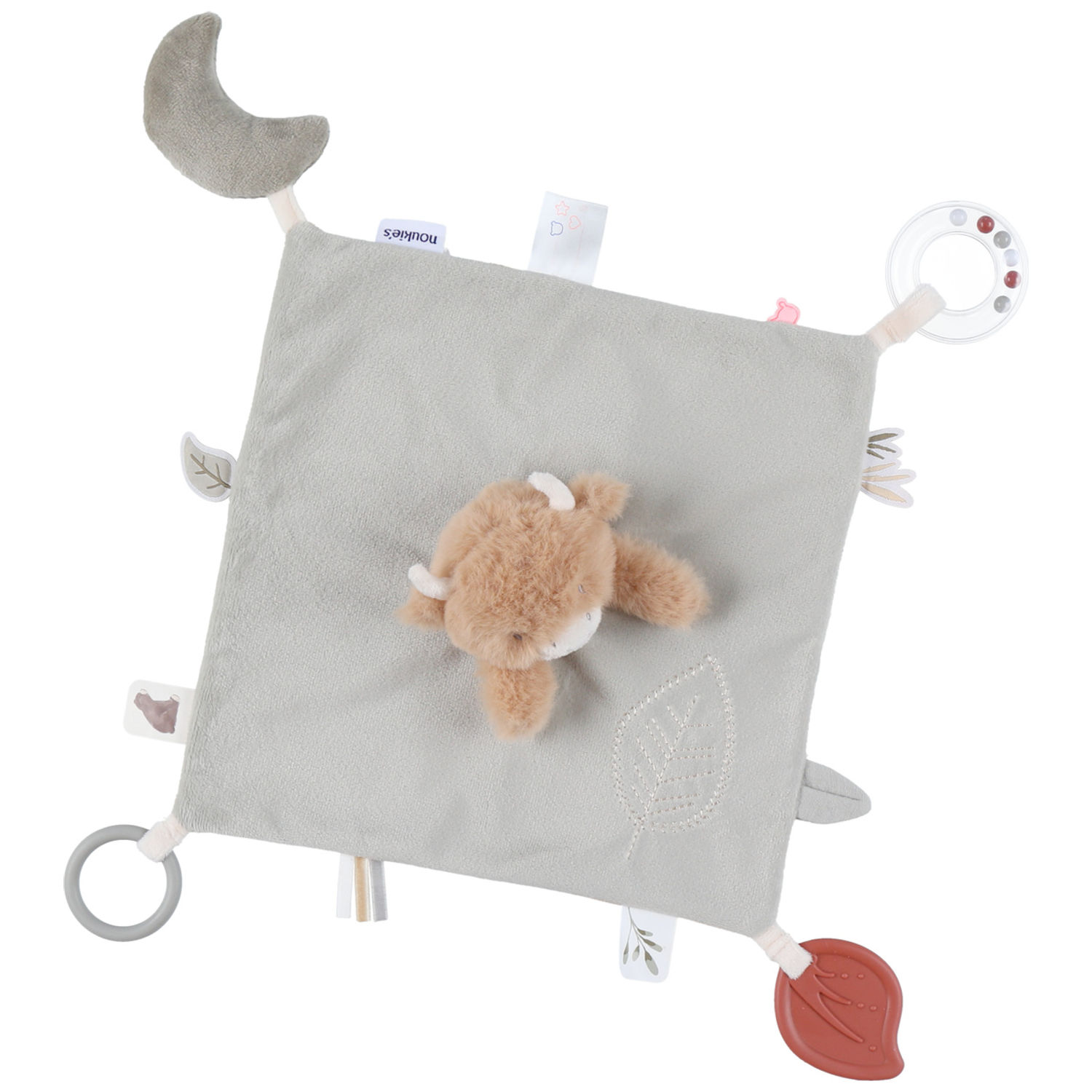 Doudou plat attache sucette Fluffy Cow (Noukie's) - Image 5
