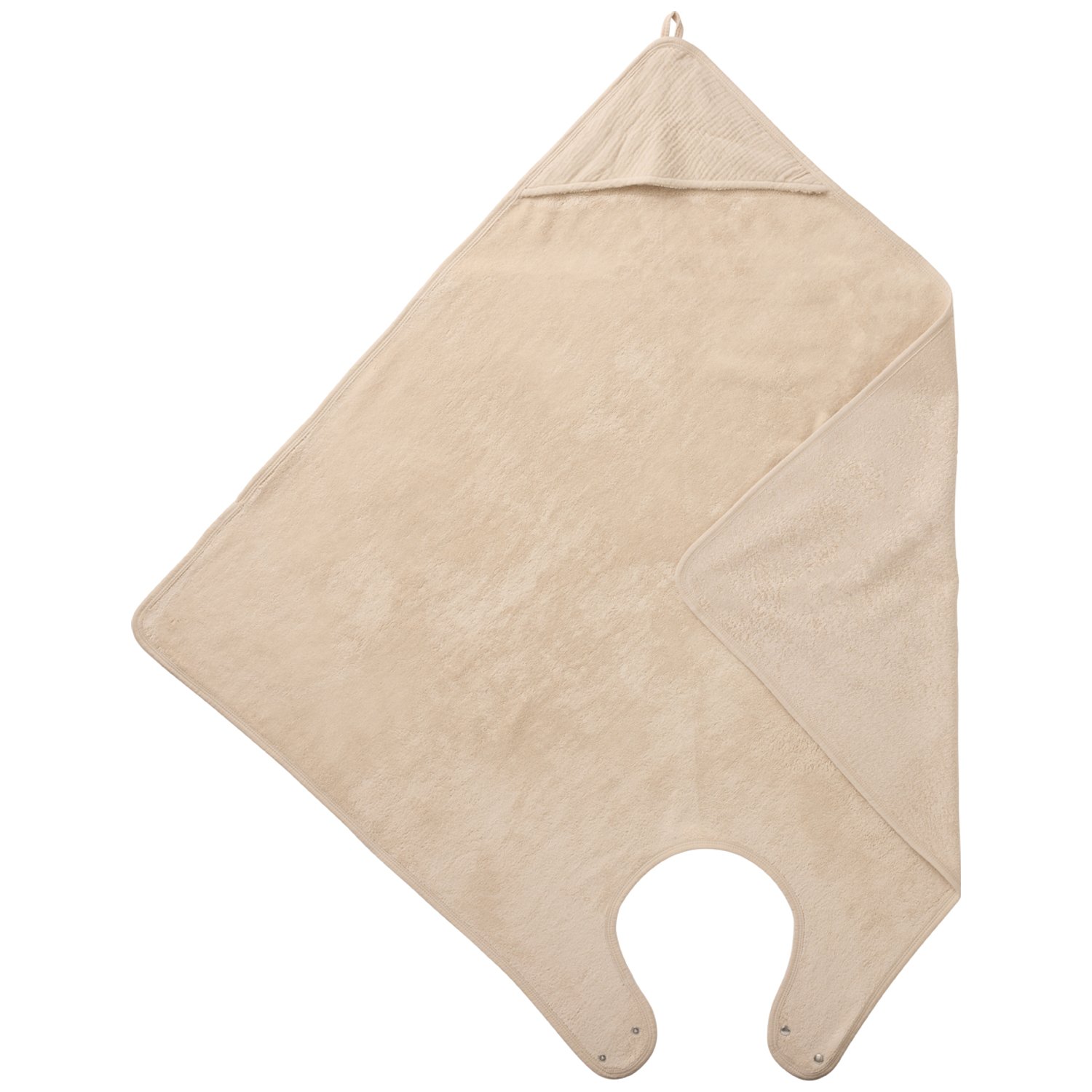 Bb&Co - Cape de bain Tablier en bambou biscuit (100 x 100 cm)