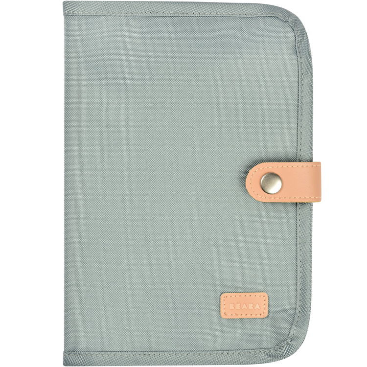 Protège carnet de santé vert sauge