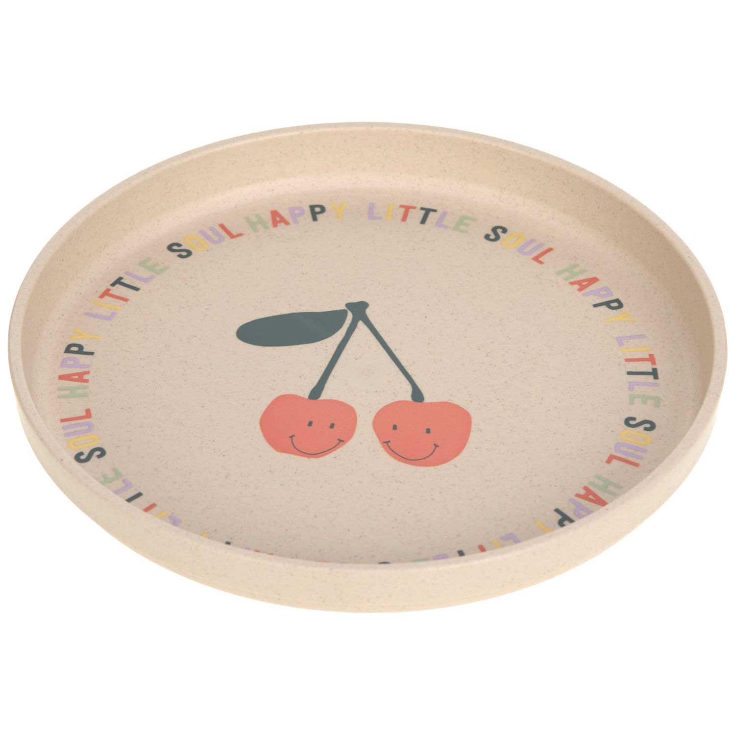 Lassig - Assiette en polypropylène et cellulose Happy Fruits Cerise