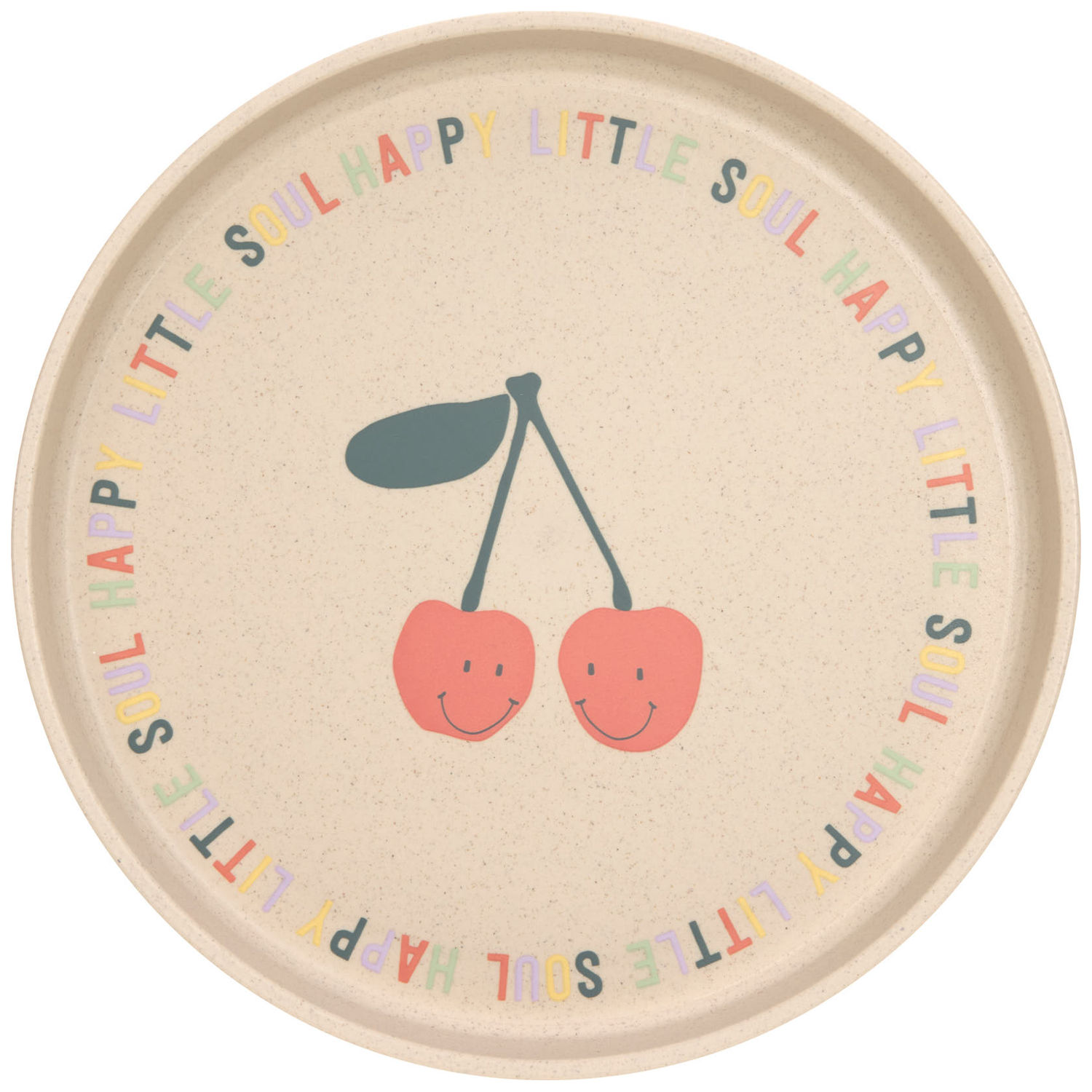 Lassig - Assiette en polypropylène et cellulose Happy Fruits Cerise
