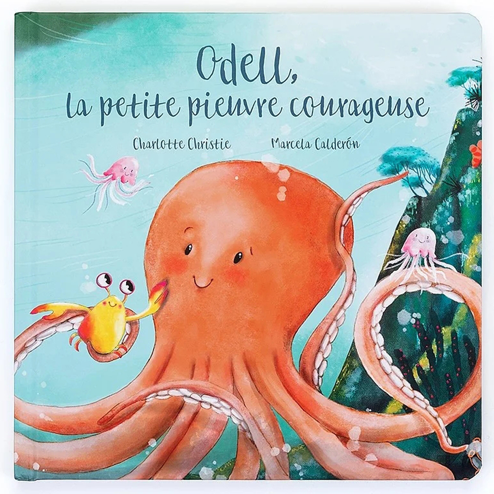 Jellycat - Livre Odell la petite pieuvre courageuse