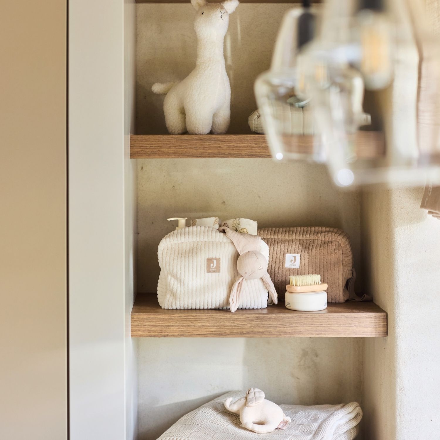 Trousse de toilette Cloudy Rib Milky Coffee (Jollein) - Image 4