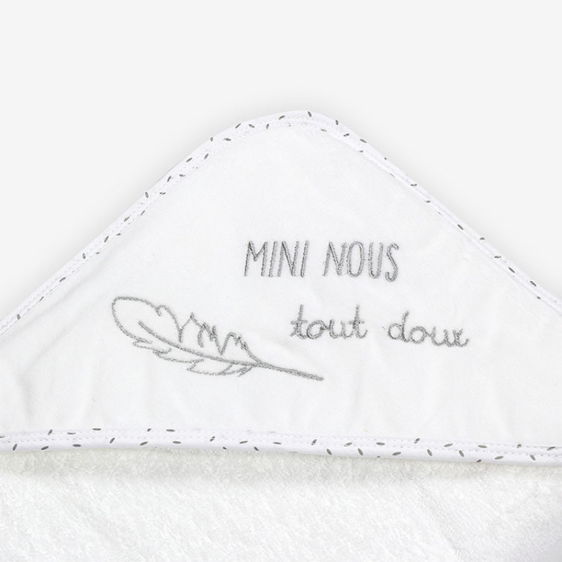Cape de bain + gant Mini nous tout doux (70 x 70 cm) (Trois Kilos Sept) - Image 2