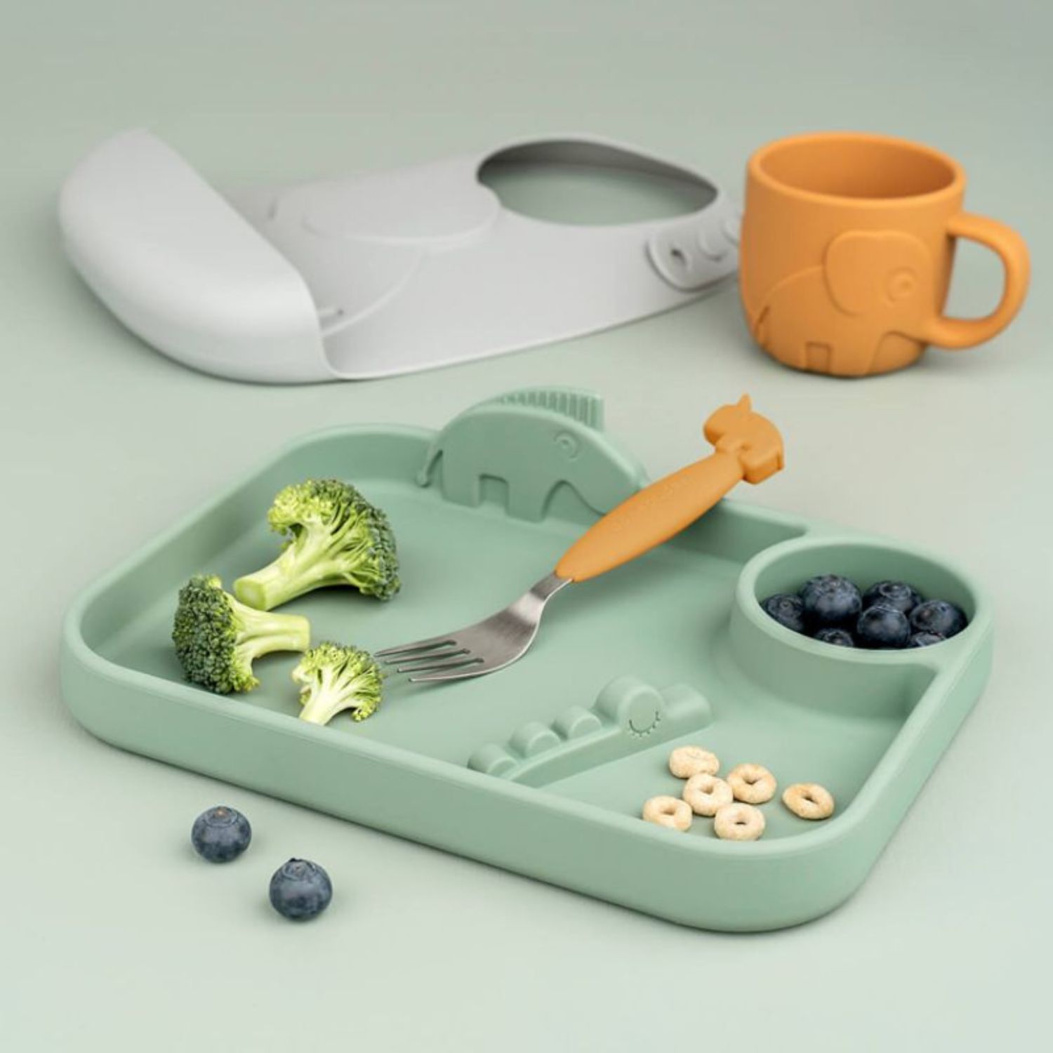 Set de 3 couverts Easy-grip Deer friends Moutarde (Done by deer) - Image 2