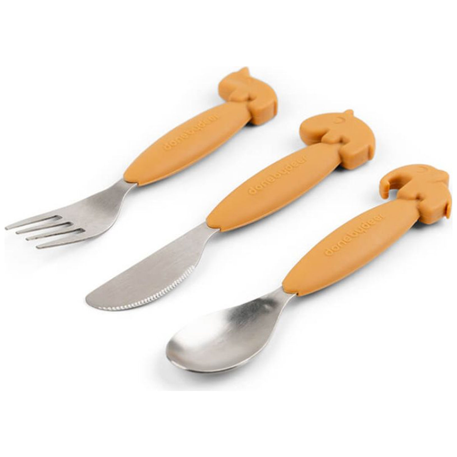 Set de 3 couverts Easy-grip Deer friends Moutarde (Done by deer) - Image 4