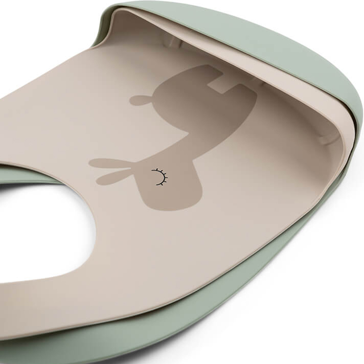 Lot de 2 bavoirs en silicone  Lalee Sable et Vert (Done by deer) - Image 1