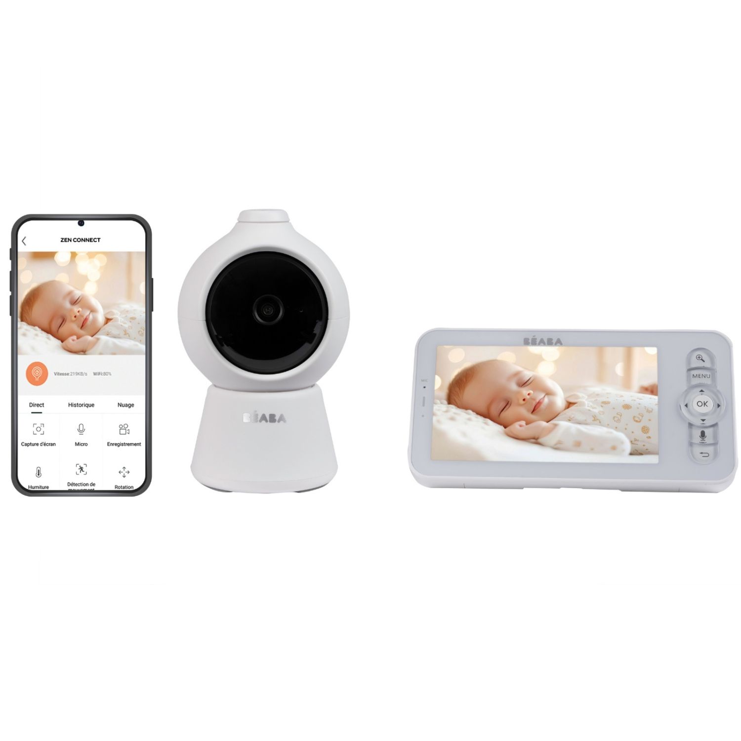 Ecoute bébé Vidéo Zen Smart AI Blanc