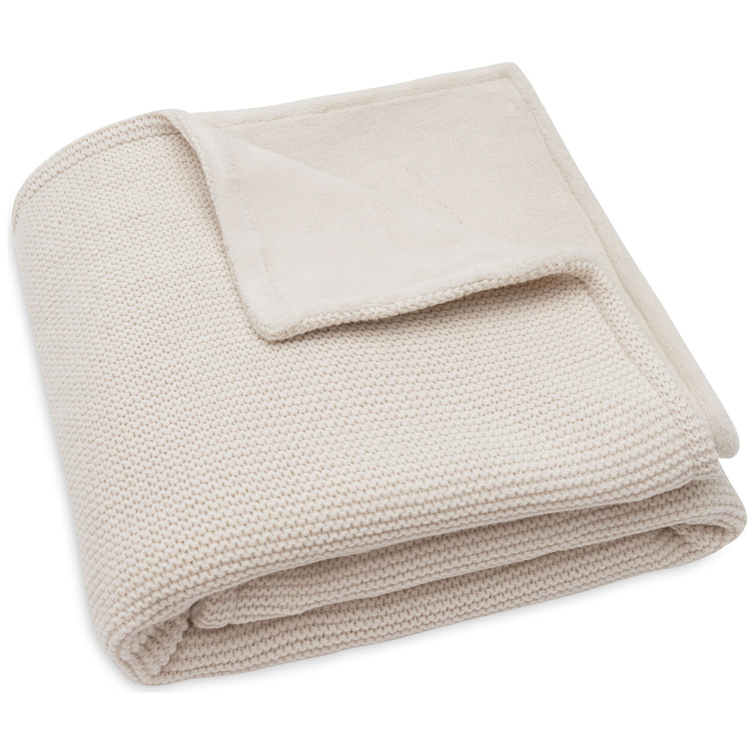 Jollein - Couverture en polaire Basic Knit Oatmeal (75 x 100 cm)