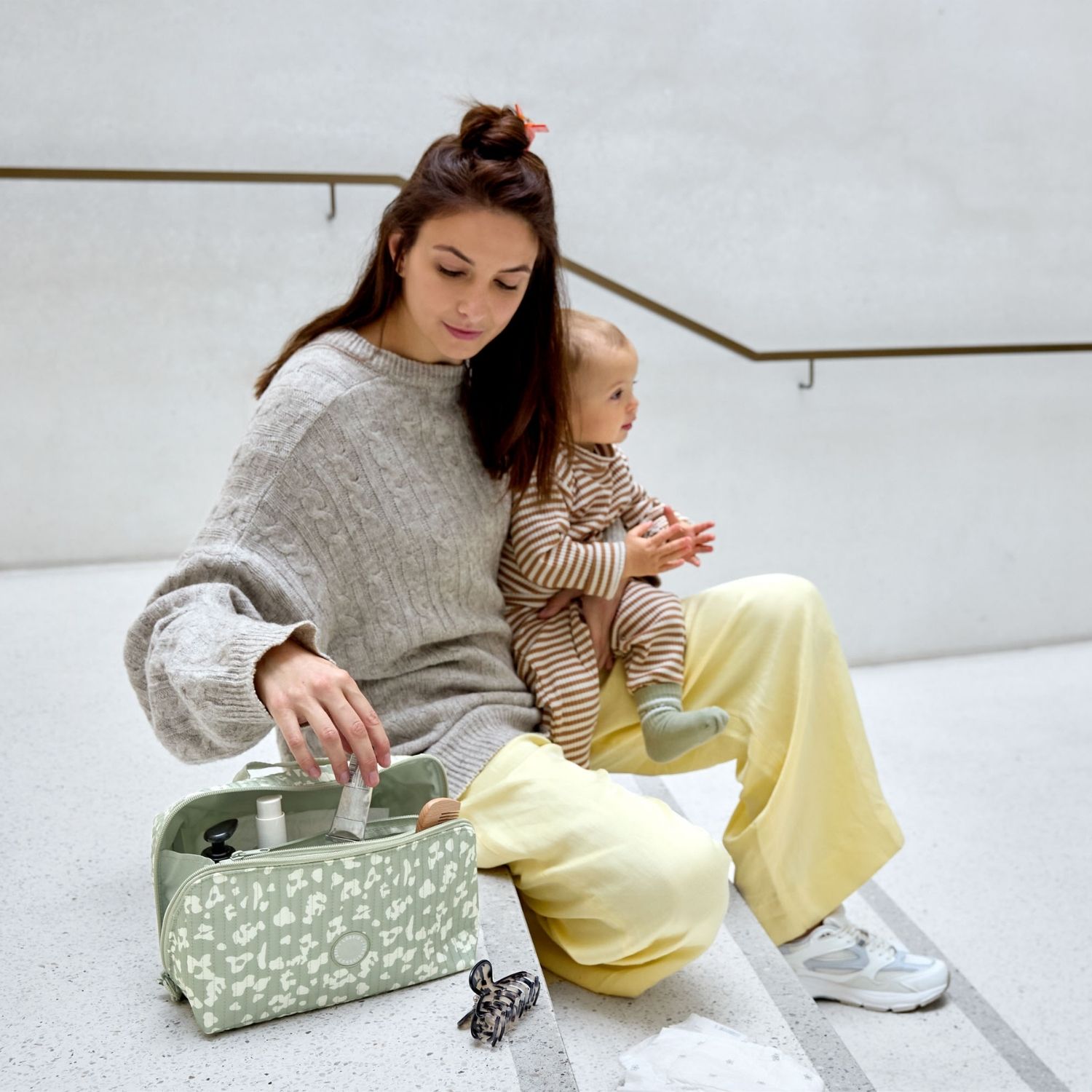 Lassig - Trousse de toilette Flex Leo kaki clair