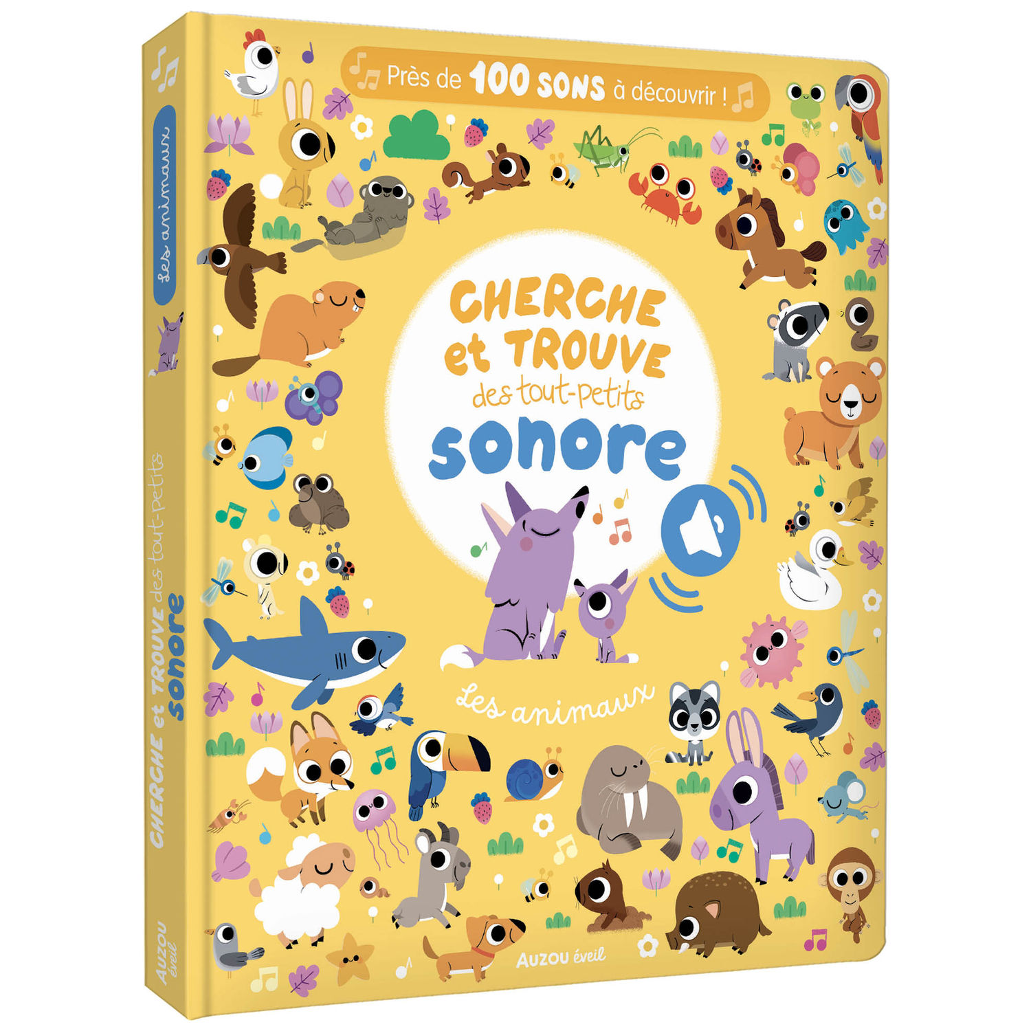 Auzou Editions - Livre sonore cherche et trouve des tout-petits Les animaux