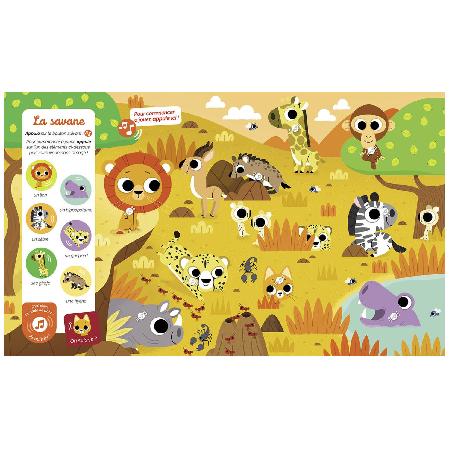 Livre sonore cherche et trouve des tout-petits Les animaux (Auzou Editions) - Image 2