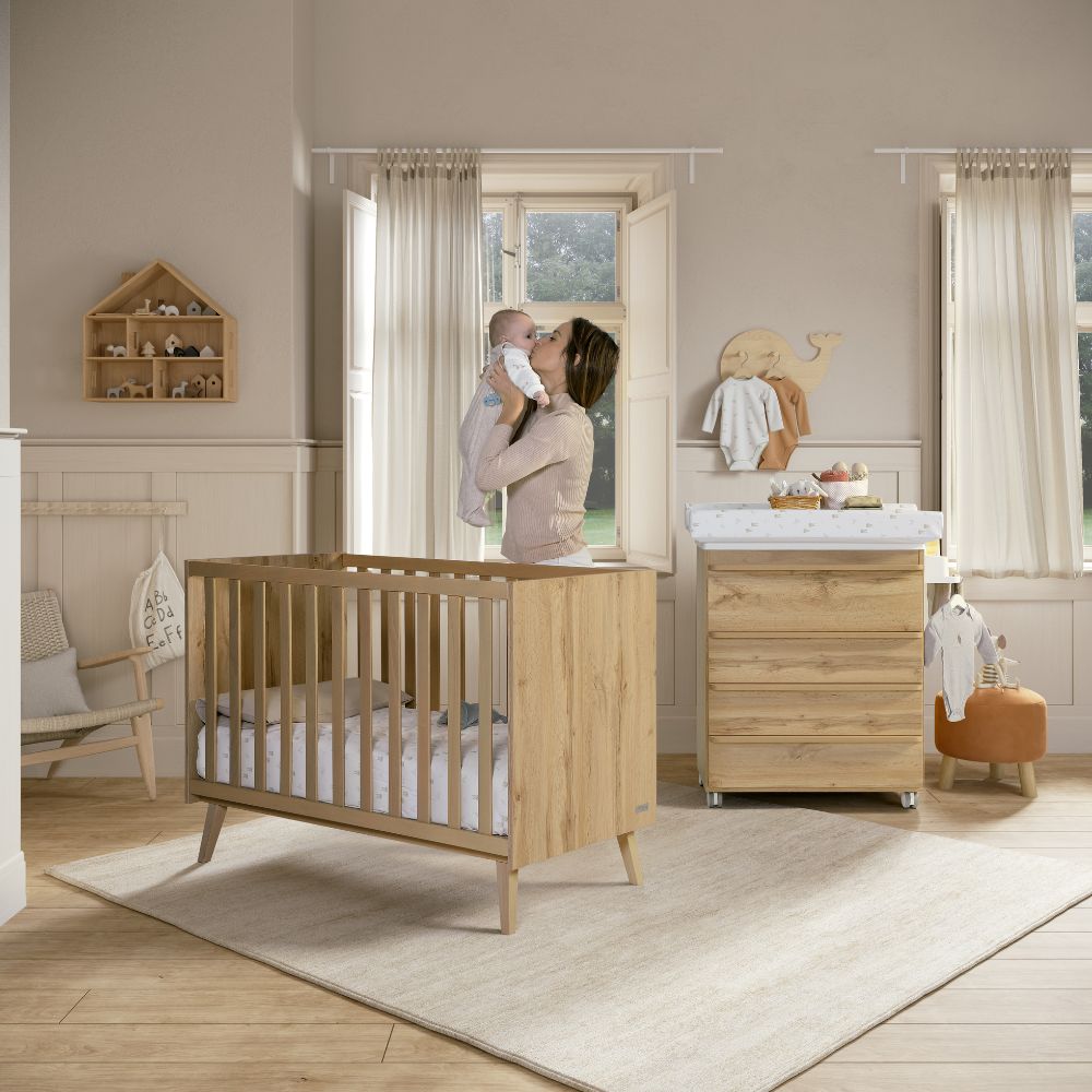Lit bébé évolutif Martha finition chêne (120 x 60 cm) (Micuna) - Image 4