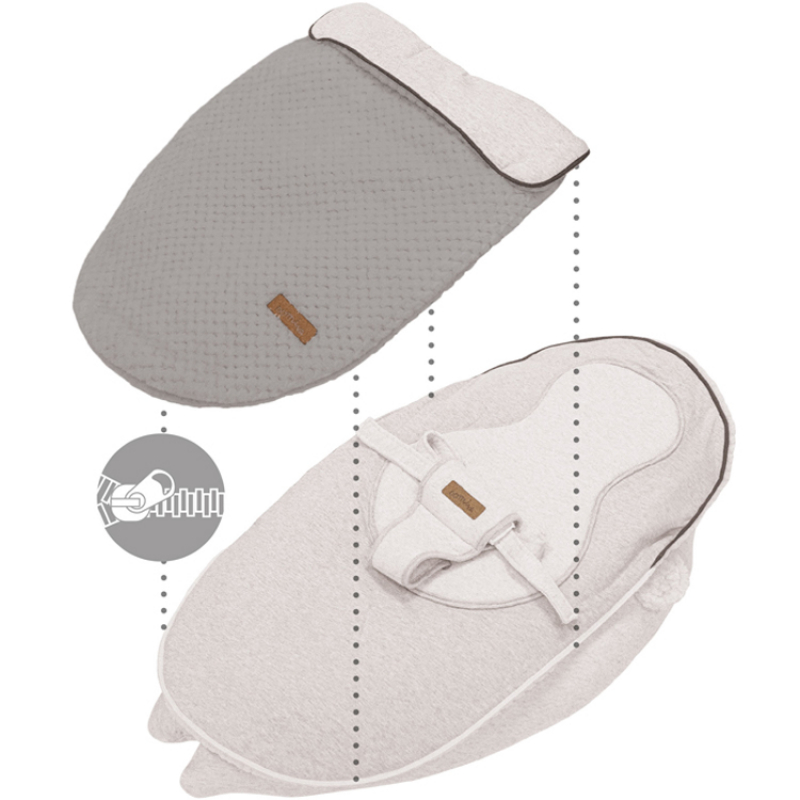 Coussin de grossesse et nid d'ange 2 en 1 Soft Nova gris (Domiva) - Image 6