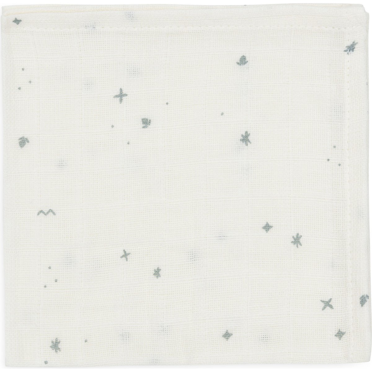 Lot de 3 mini langes en gaze de coton Sea Green (31 x 31 cm) (Jollein) - Image 3