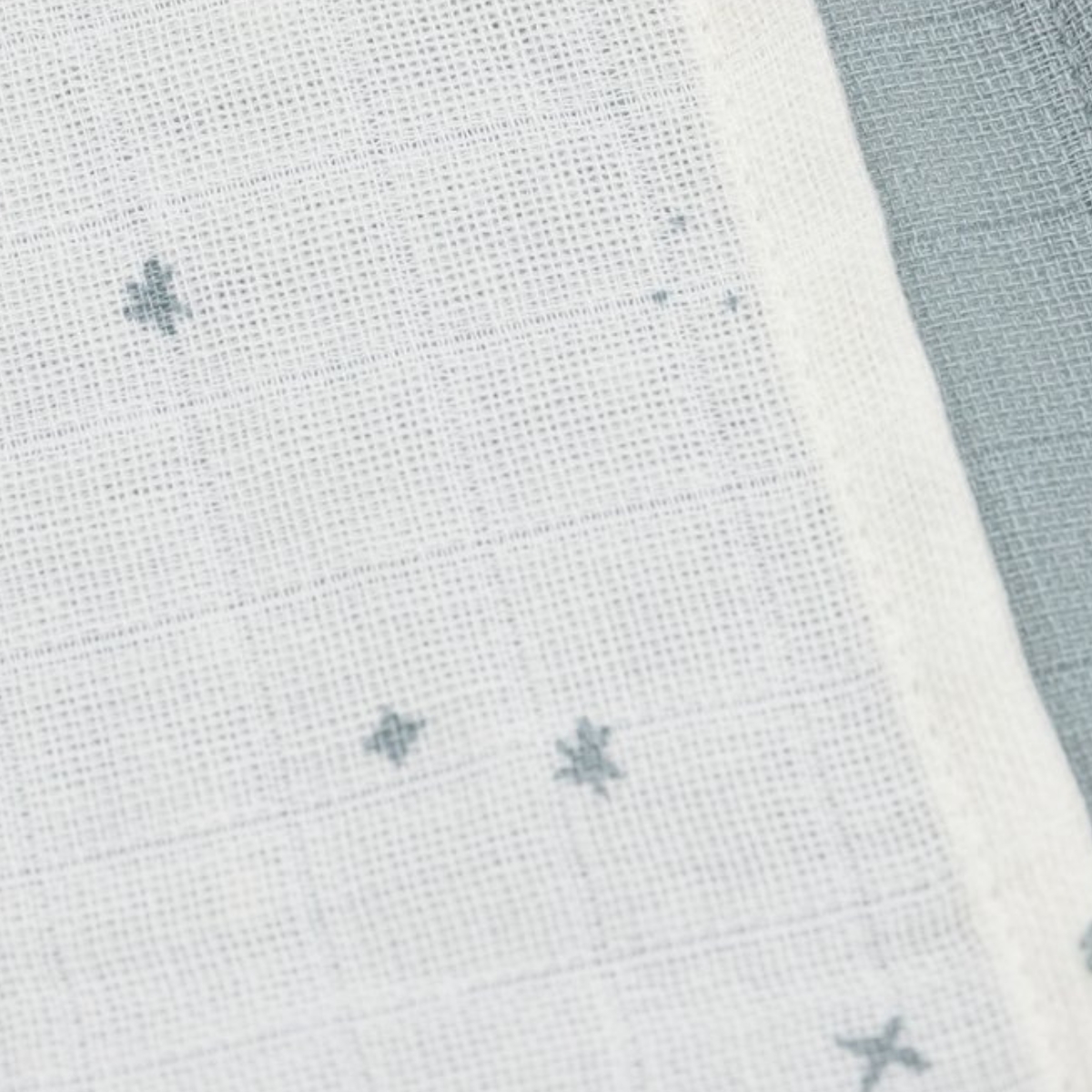 Lot de 3 mini langes en gaze de coton Sea Green (31 x 31 cm) (Jollein) - Image 4
