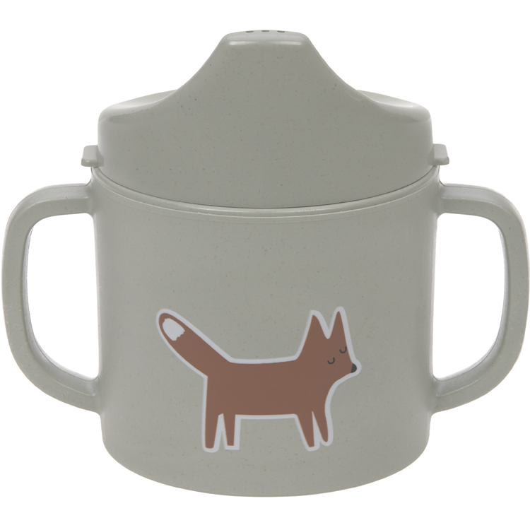 Tasse à bec Little Forest Renard Vert olive (Lassig) - Image 1