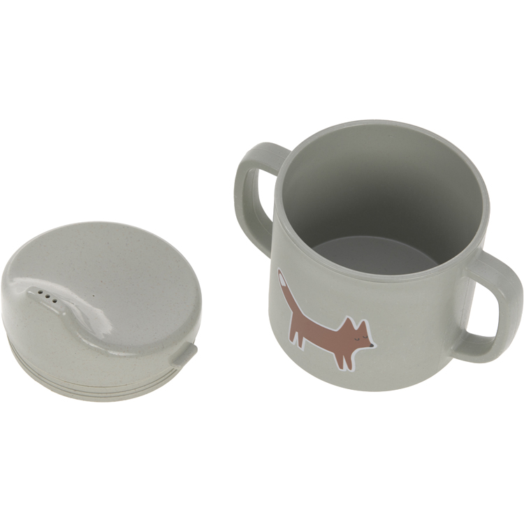 Tasse à bec Little Forest Renard Vert olive (Lassig) - Image 2