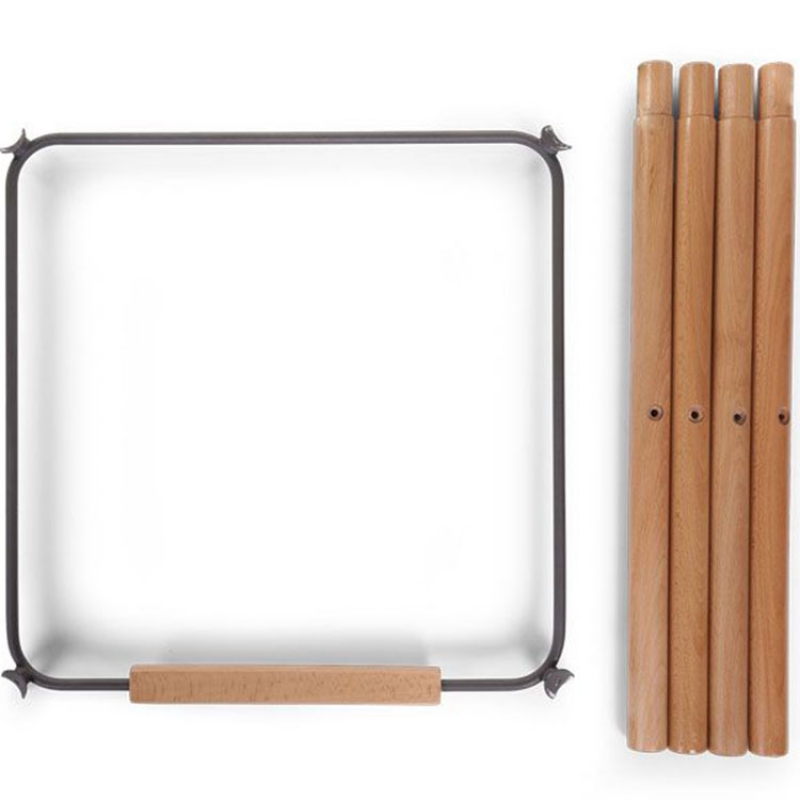 Kit de pieds longs pour chaise haute Evolu + repose-pieds en bois naturel gris