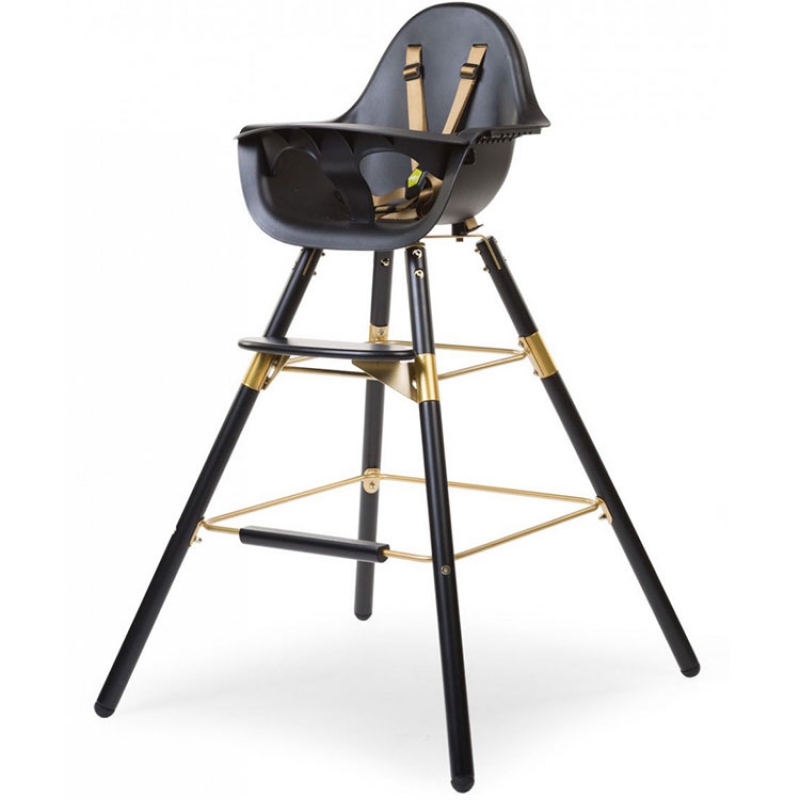 Kit de pieds longs pour chaise haute Evolu + repose-pieds en bois naturel gris (Childhome) - Image 3