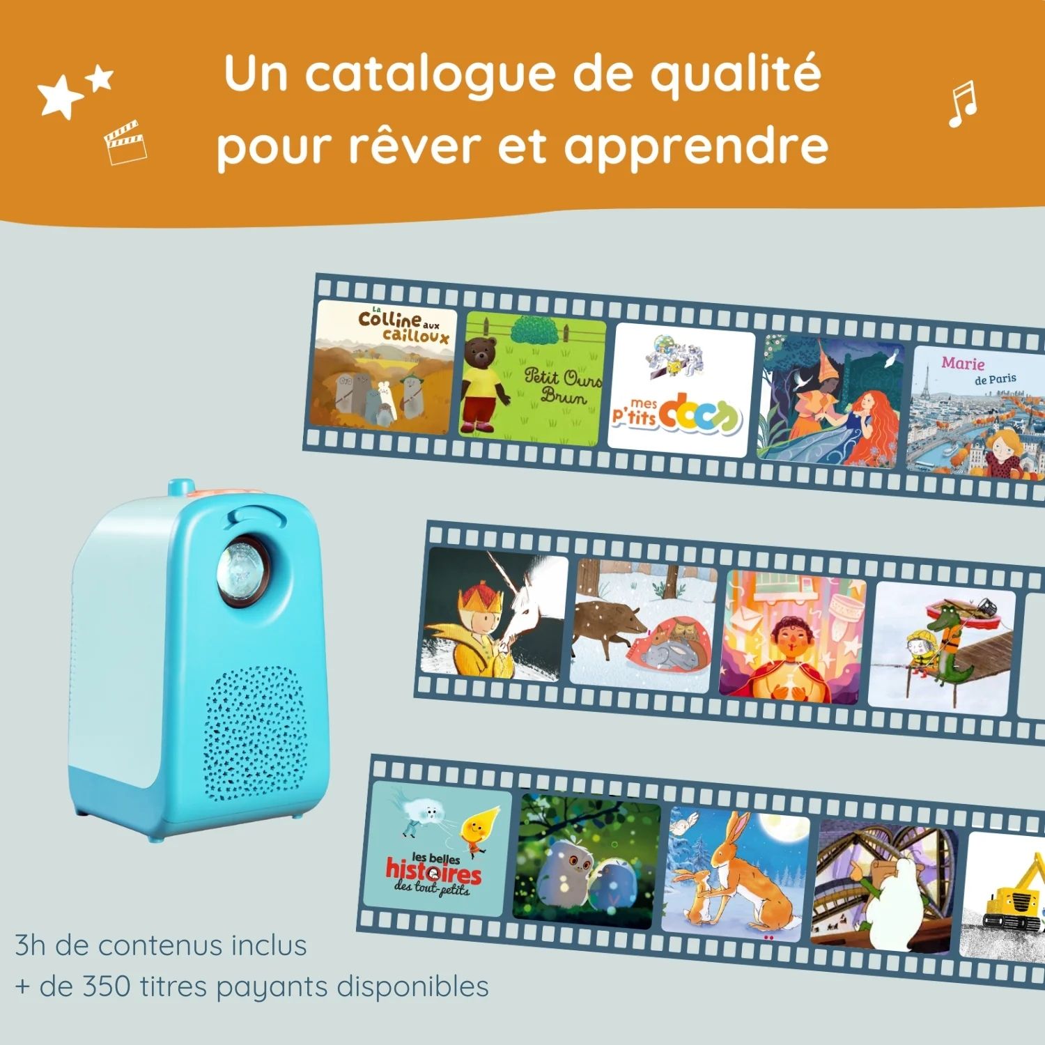 Vidéoprojecteur Tikino des 3-10 ans (sur batterie) (Tikino) - Image 4