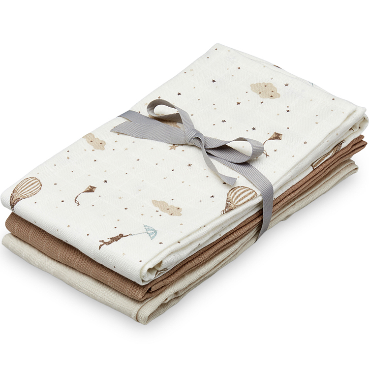 Cam Cam Copenhagen - Lot de 3 langes en coton bio Dreamland (70 x 70 cm)