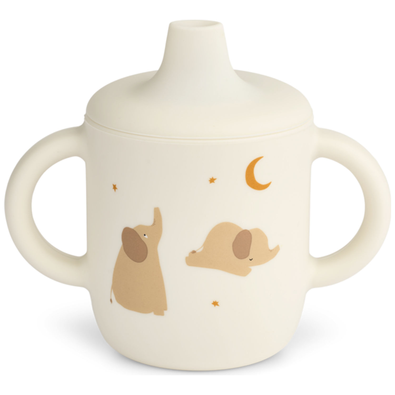 Tasse à bec en silicone Neil Elephant Crème de la crème (Liewood) - Image 1