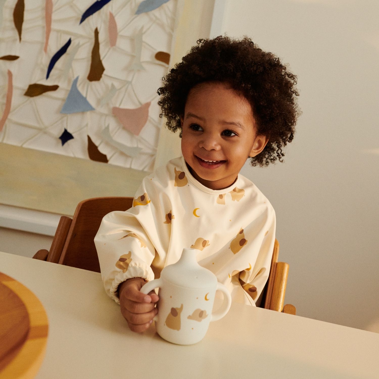 Tasse à bec en silicone Neil Elephant Crème de la crème (Liewood) - Image 2